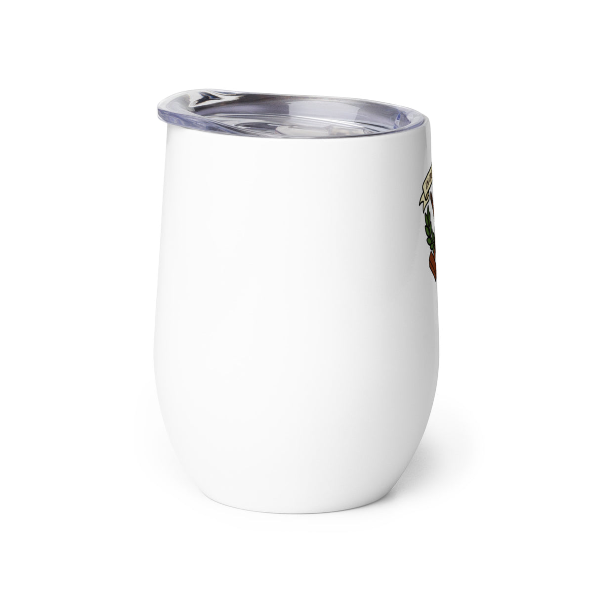wine tumbler with croquet graphic