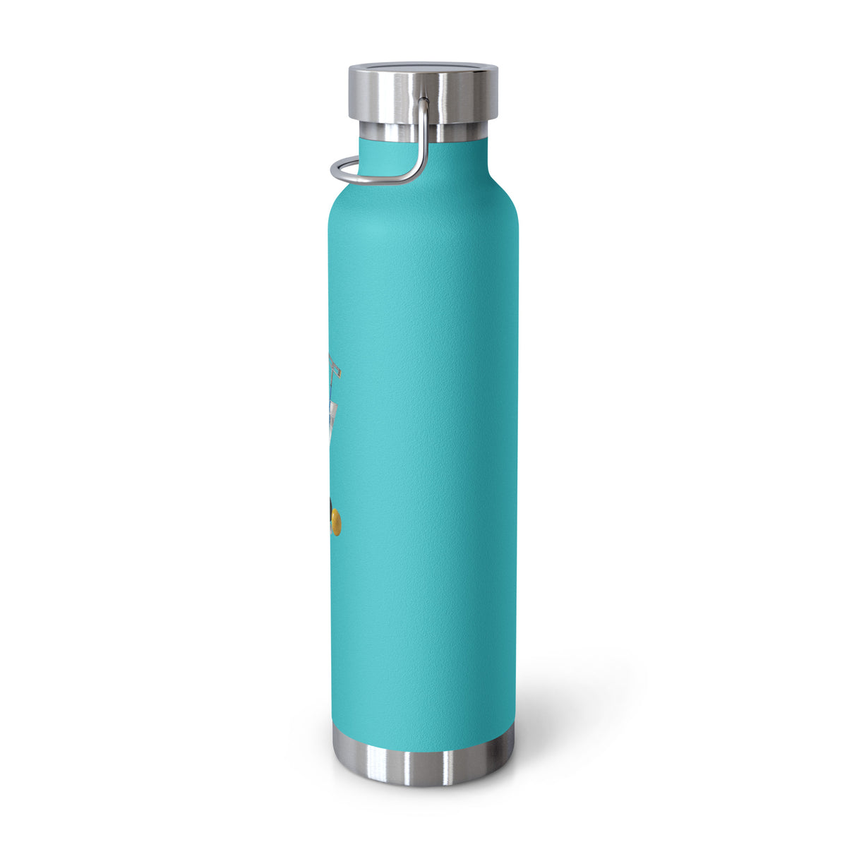 copper insulated water bottle with croquet graphics