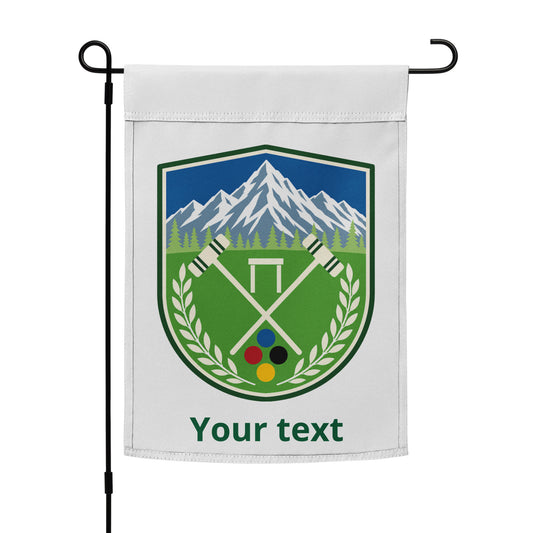 garden flag with a croquet image