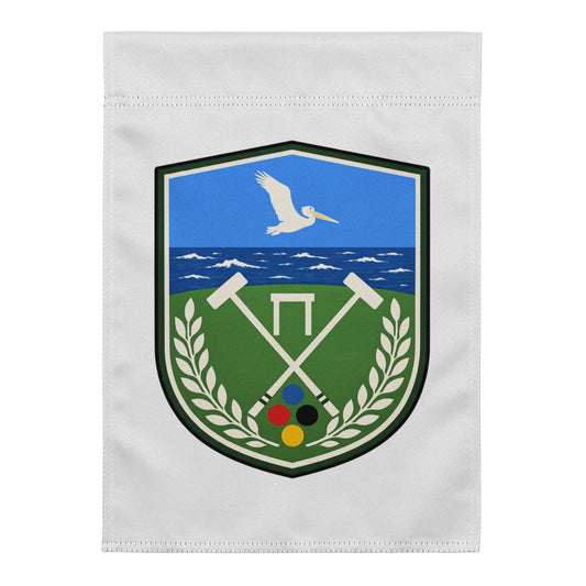 garden flag  with croquet logo