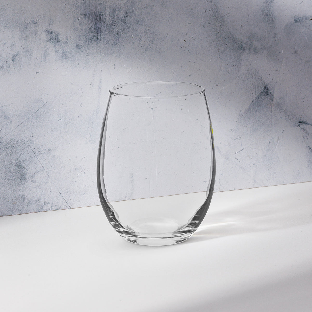 stemless wine glass  with croquet logo