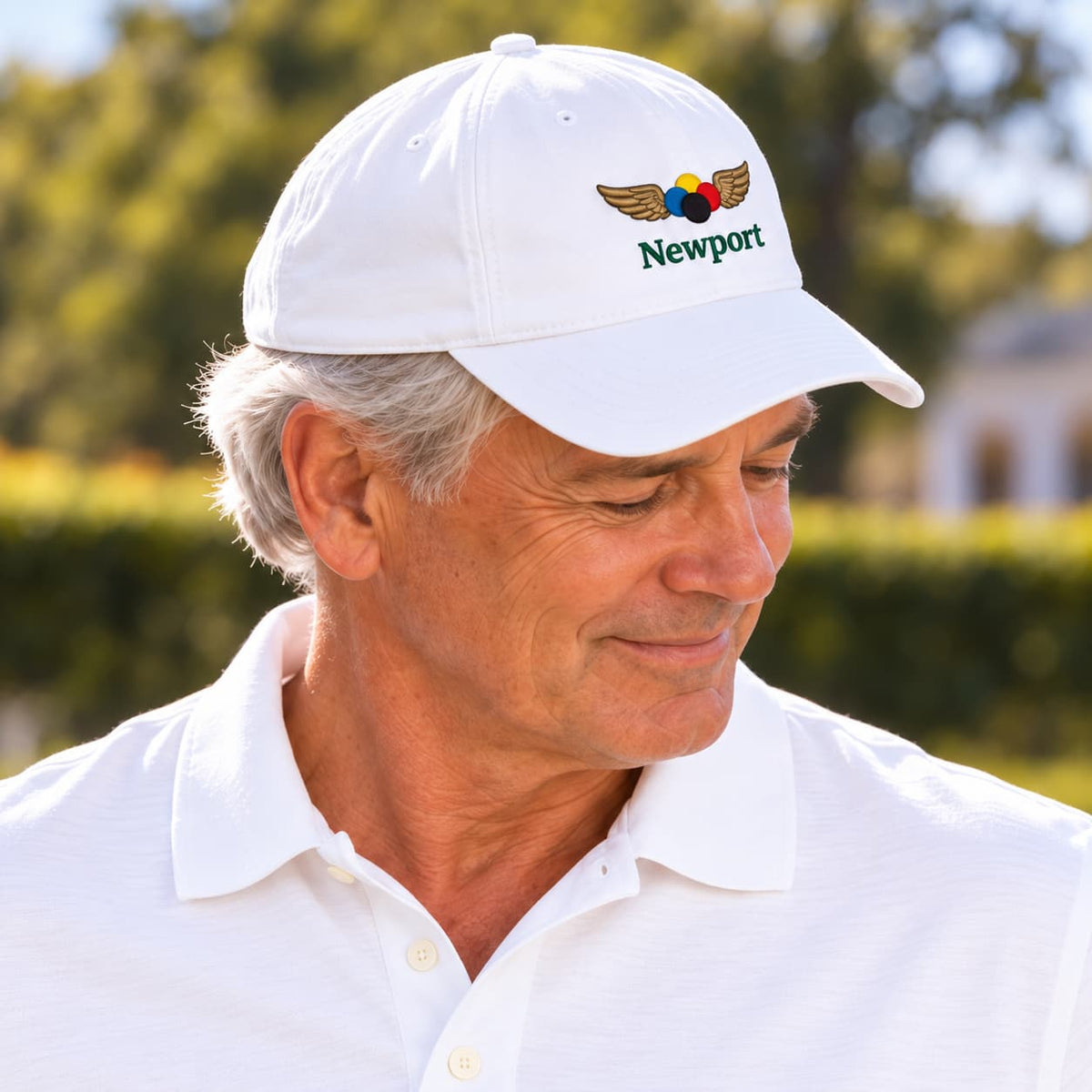 Under Armour hat with winged balls croquet logo