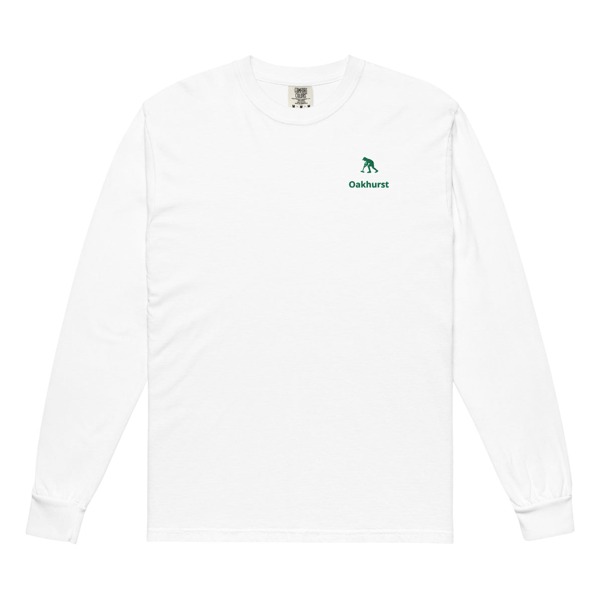 White long-sleeve shirt with embroidered striker