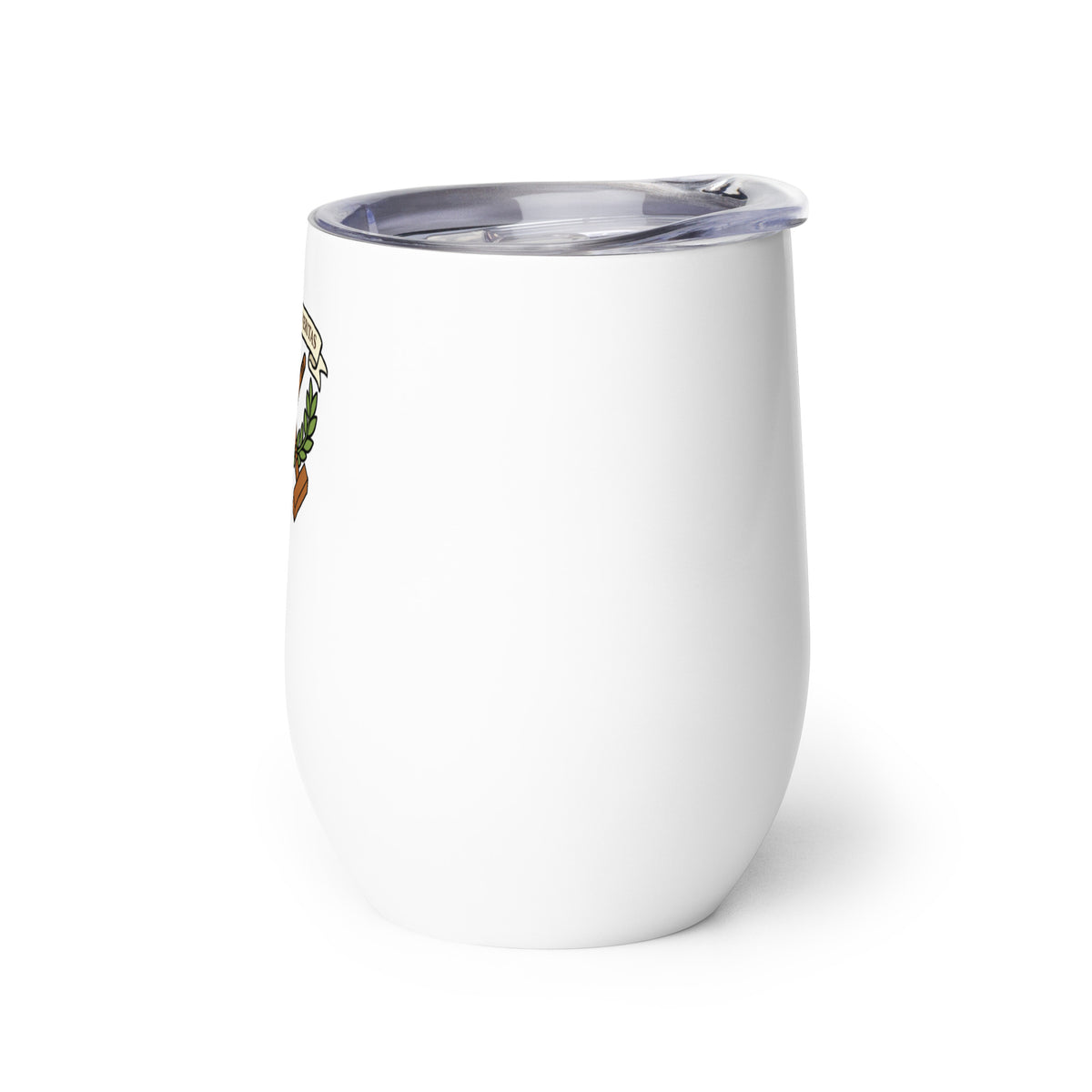 wine tumbler with croquet graphic