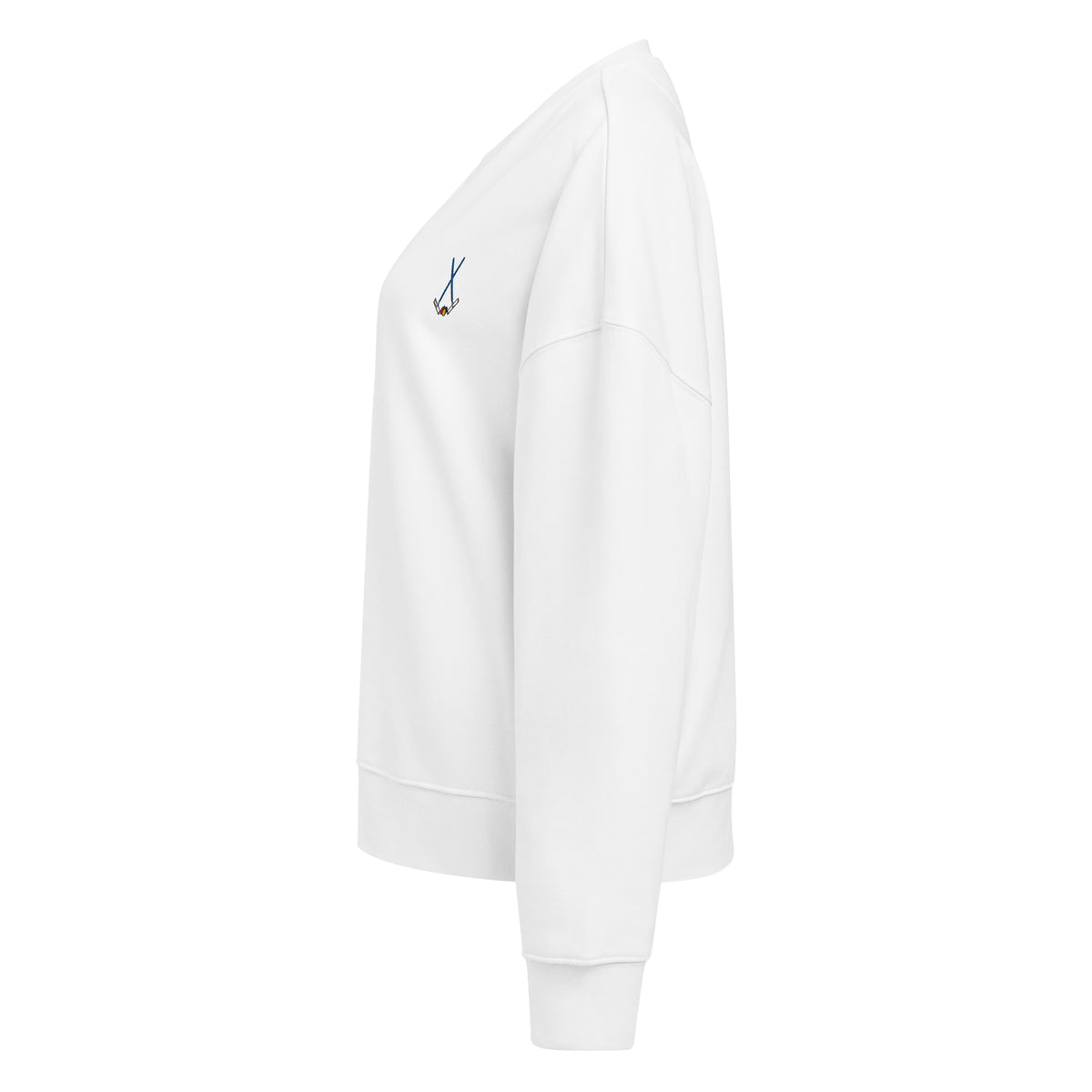 women's crew neck sweat with croquet graphic