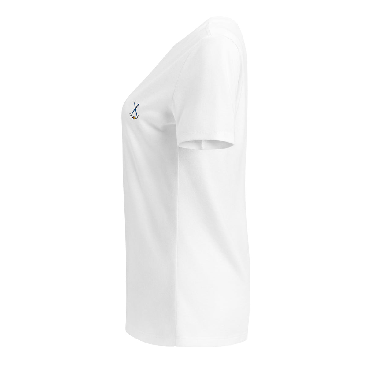 v-neck with croquet logo